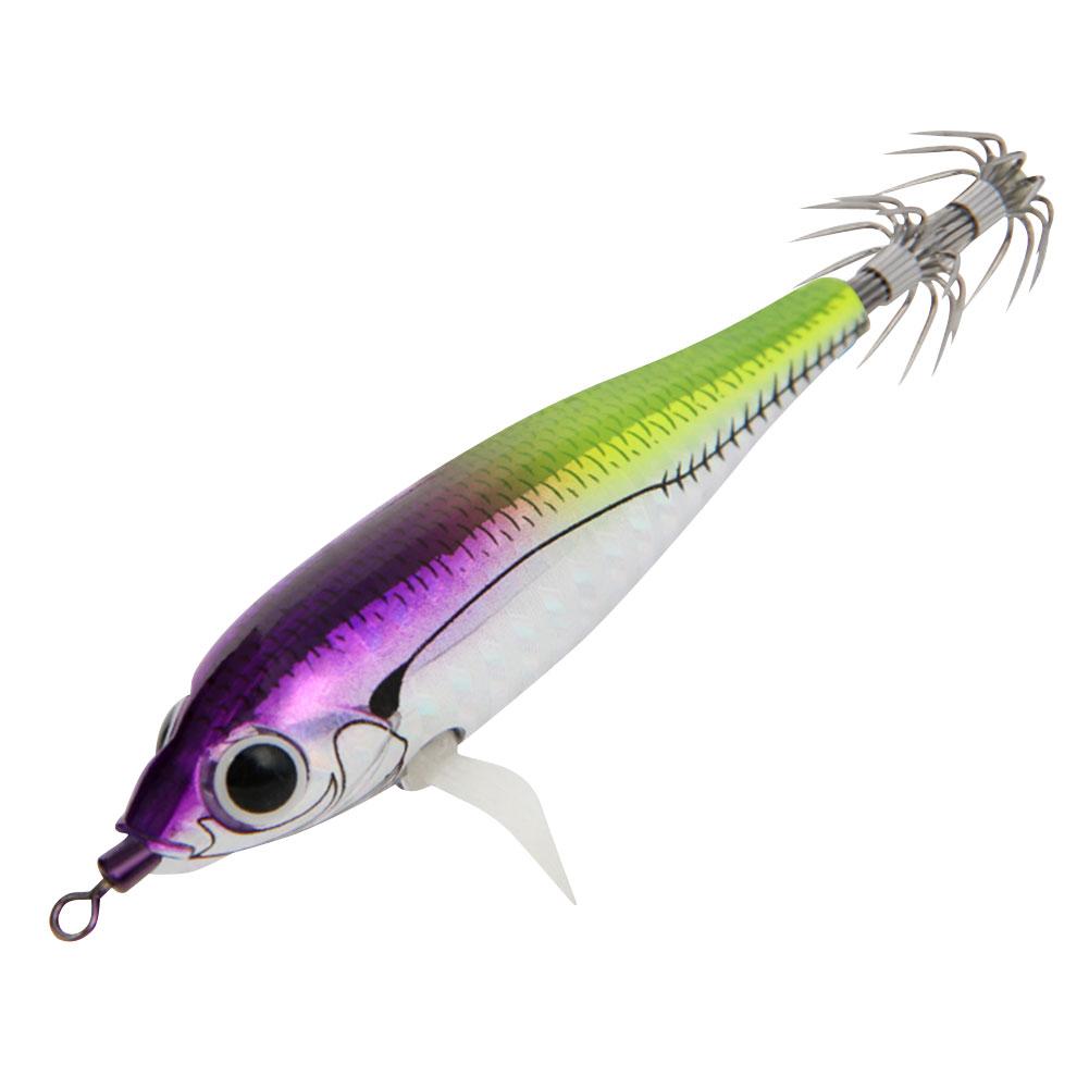 83mm Luminous Squid Lure Night Fishing Lamp Hook Double Hook Cuttlefish Attracting Lure Fish Shaped for Saltwater Freshwater