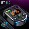 Bluetooth-compatible 5.0 FM Transmitter Car Kit MP3 Modulator Player Wireless Handsfree Audio Receiver Dual USB