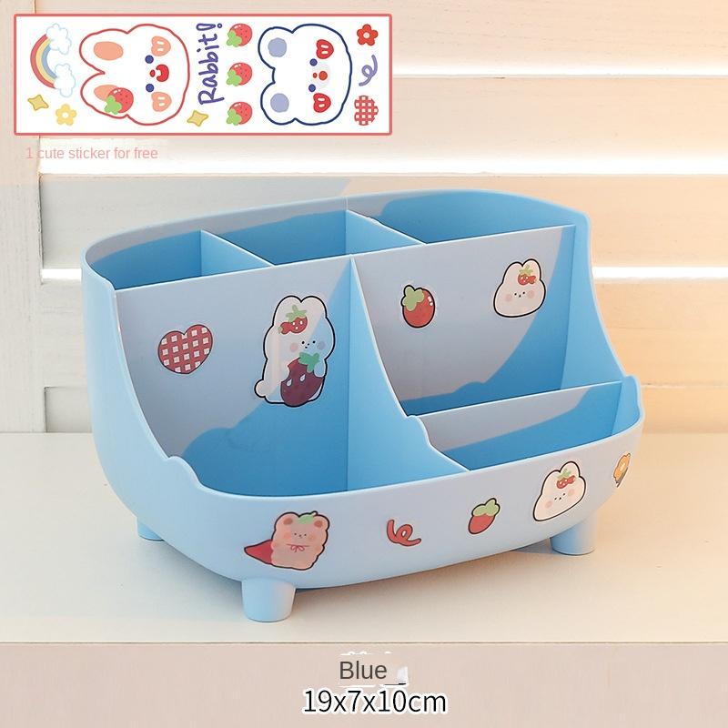 Kawaii Ins настольный органайзер для ручек, японский милый ящик для хранения канцелярских принадлежностей, креативный мультяшный студенческий ящик для хранения мелочей