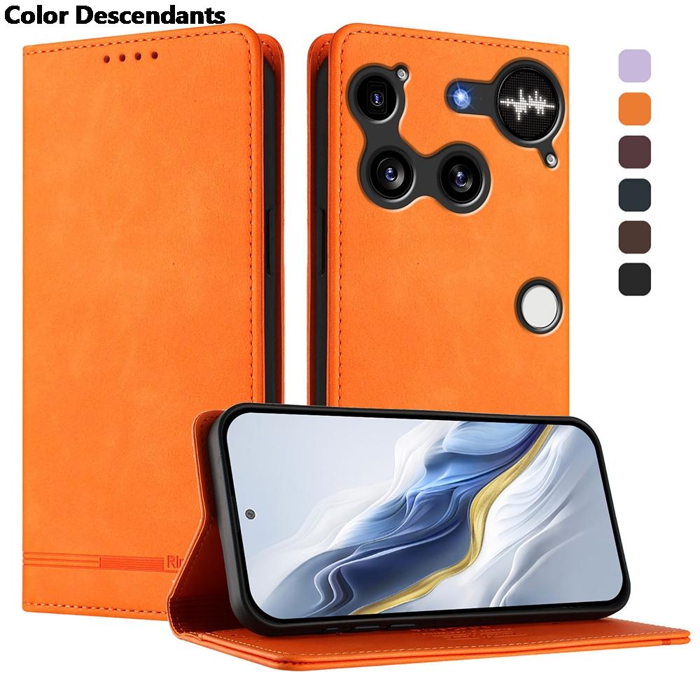 Магнитный чехол-книжка для Nothing CMF Phone 1 2 Pro 2A 3A 3 RFID Противокражный кожаный чехол для телефона с держателем для карт cases coque funda