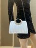 Elegant Pleated Leather Evening Handbag for Weddings and Parties
