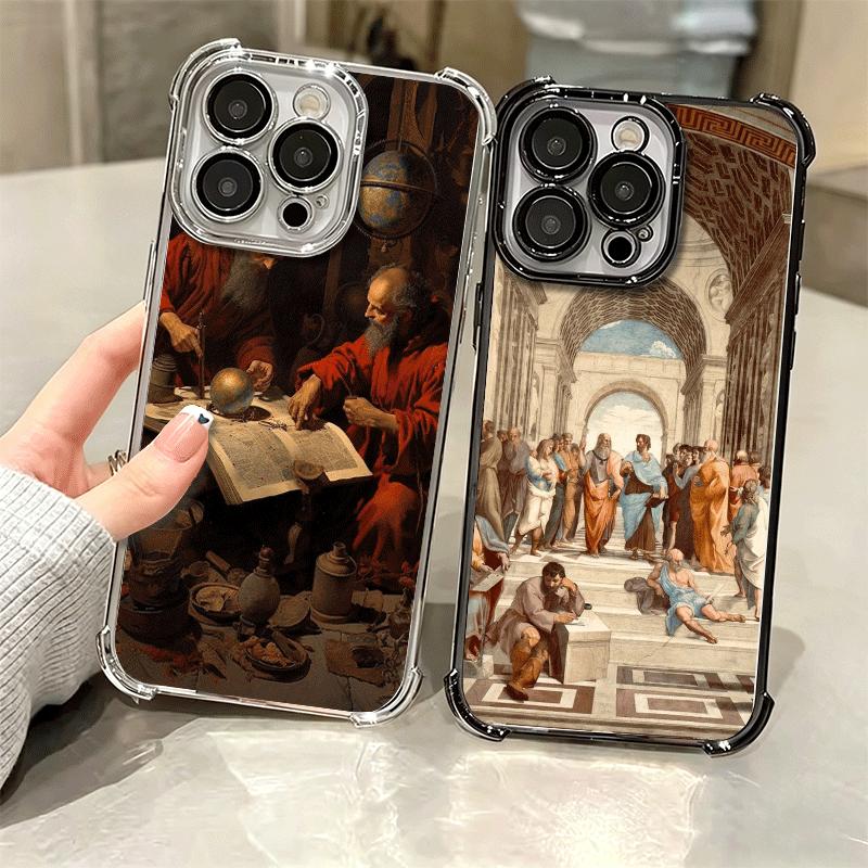 Эстетика Ренессанса Искусство Живопись Мягкий Чехол Для Телефона Для iPhone 15 16 17 Air 14 Pro Max 16E Plus 13 12 Mini Покрытие Защита От Падений Забавный