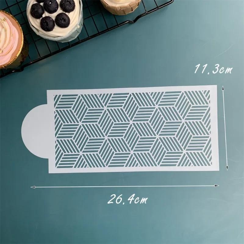 Сетка для помадки, штампы для торта, трафареты, тиснение, инструмент для украшения, пластиковая распылительная форма, свадебное печенье, шоколадный рисунок, живопись