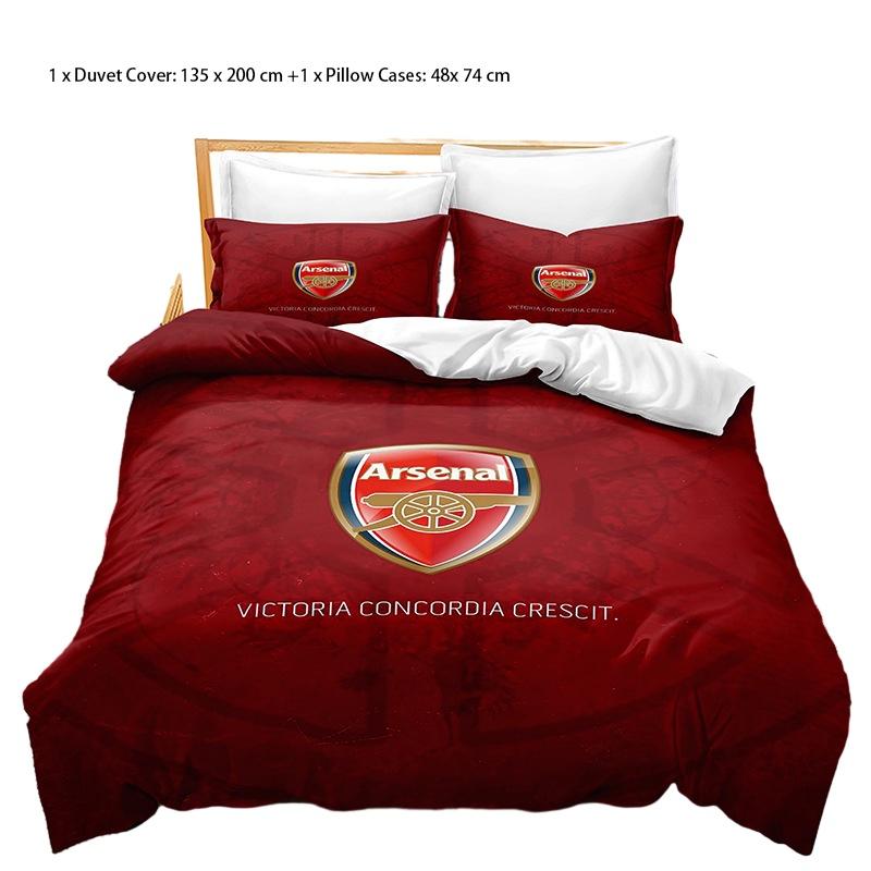Роскошный 3D Комплект Постельного Белья с Цифровой Печатью для Футбольных Фанатов Оптовый Комплект Постельного Белья для Футбольных Энтузиастов