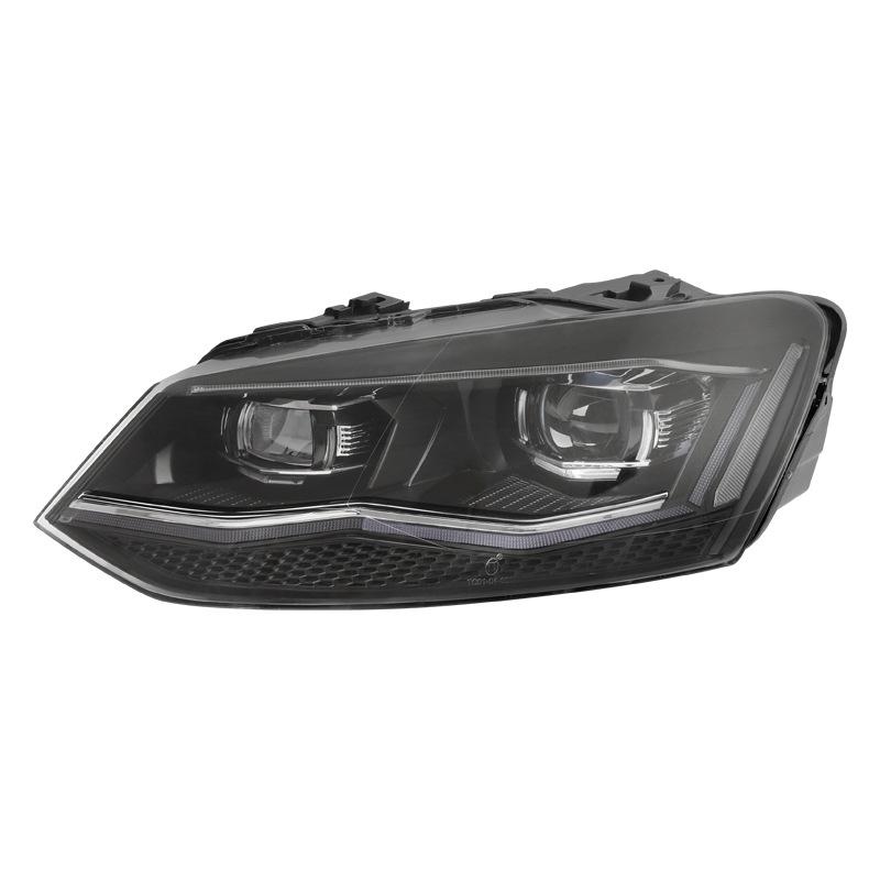 Фара в сборе для VW Polo 11-18: Двойной проектор, Динамический указатель поворота, Дневные ходовые огни