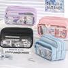 Capacity Pencil Case Stationery Pen Bag Beauty Bag Portable Cosmetic Storage Bag Back School