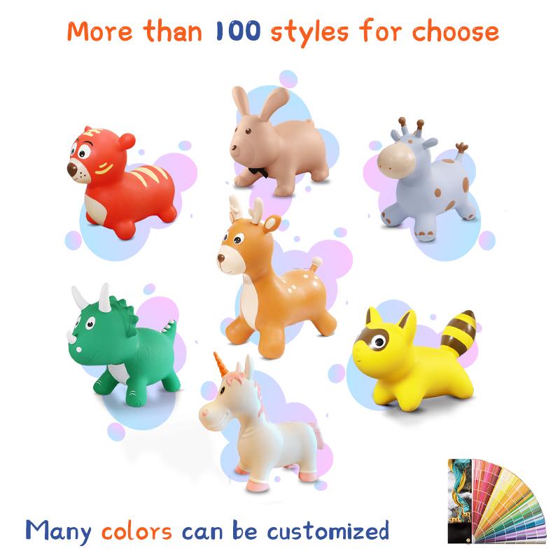 Jumping Horse Jump Kids Ride on Toy Animal Giraffe Hopper Baby Toddler Toy Inflatable Animal Toy Kids Riding Toys for Toddler