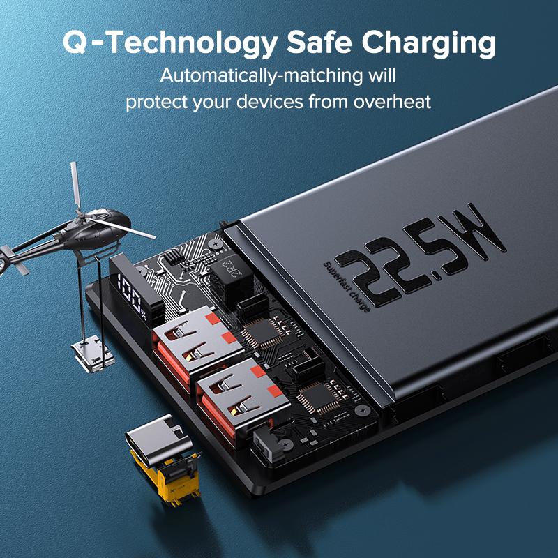 QOOVI Power Bank 10000 мАч 20000 мАч PD 20 Вт Быстрая зарядка Powerbank Внешнее зарядное устройство для iPhone 13 12 11 Pro Xiaomi Huawei P40 PoverBank