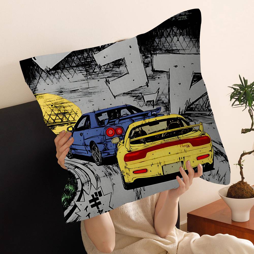 Подушка с изображением Initial D Чехол на подушку для дивана Декор для комнаты Подарок для детей