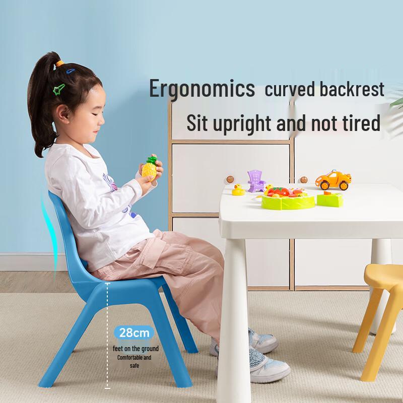 Meliya Children's Plastic Backrest Stool