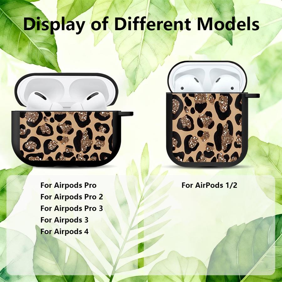 Чехол для наушников Cover Case Для Airpods 4 3 Pro2 Pro3 2 1 Pro Мультяшный Леопардовый Принт