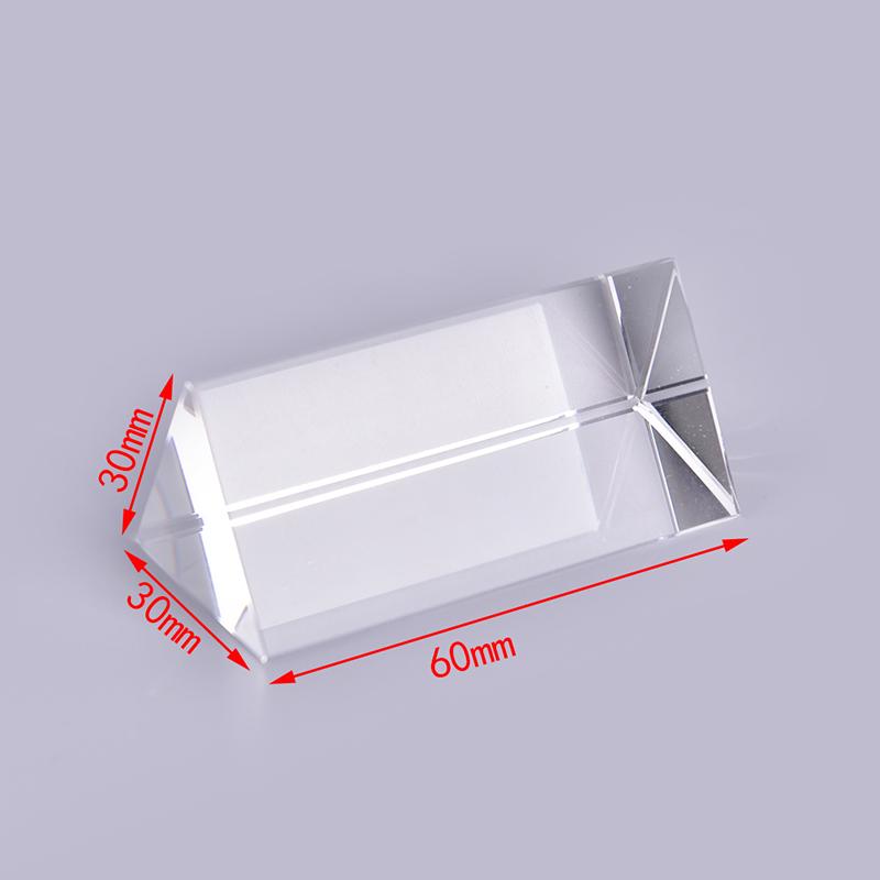 30*30*60Mm Triangular Prism Bk7 Optical Prisms Glass Physics Teaching Refracted