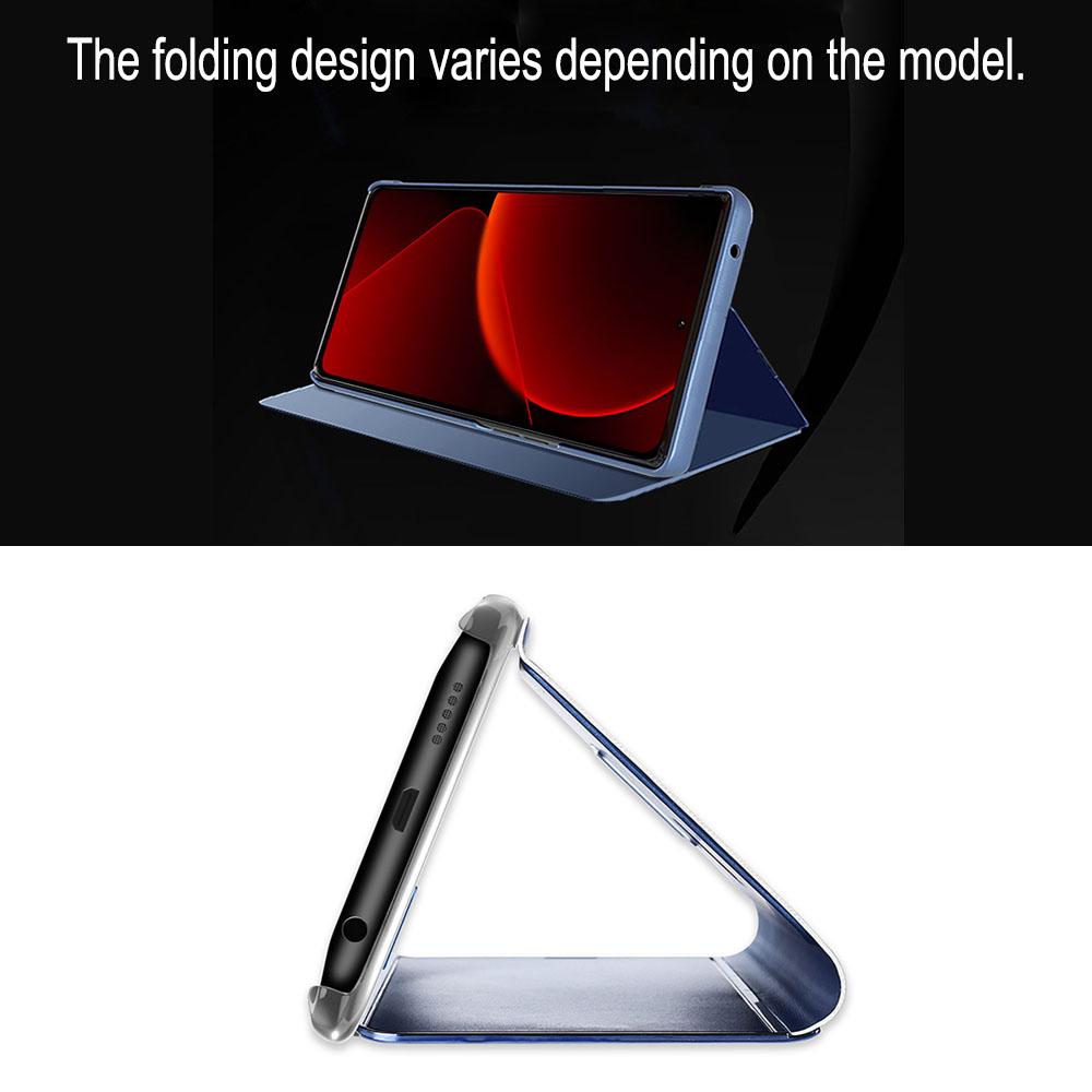 Mirror Folding Stand Cases For Honor 400 Pro Flip Leather Kickstand Phone Case For Honor 200 400 Lite 300 Pro Full Cover Bumper