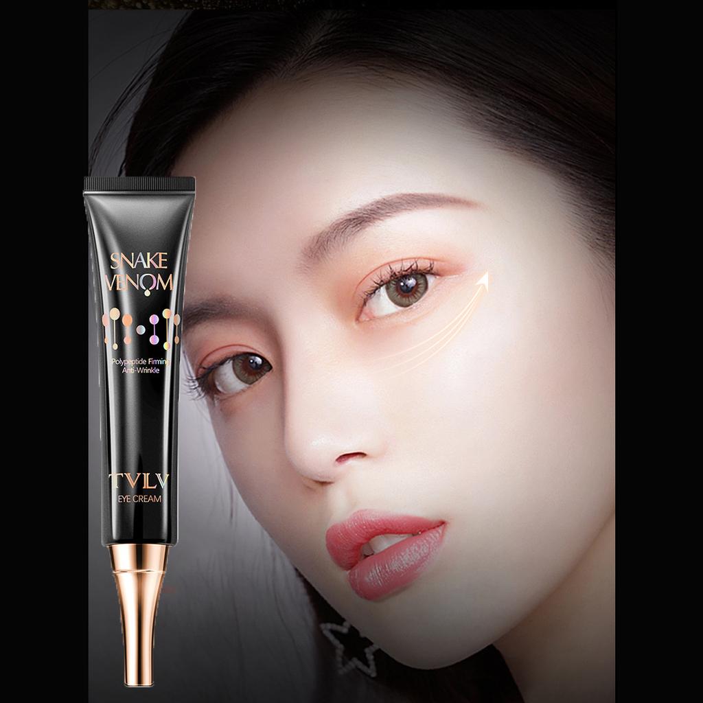 TVLV Змеиный яд Пептид Укрепляющий крем против морщин вокруг глаз Устраняет темные круги Улучшает тонкие линии под глазами Увлажняет и увлажняет