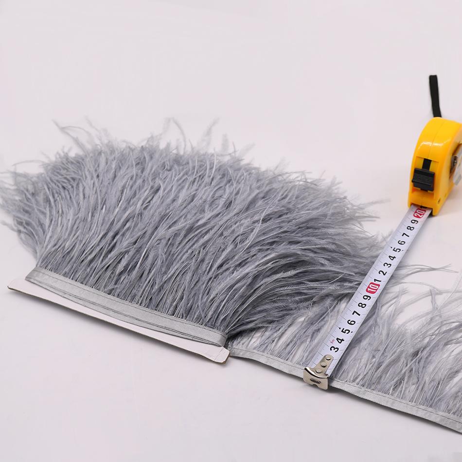 Перо 1 метр Цветные Натуральные Страусиные Перья Бахрома Отделка 8-10 см 10-15 см Лента Перья для Волос для Одежды Свадебный Декор Швейная Отделка