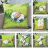 Cartoon Drawing Animal Pillow Case Plush Fabric Soft Double Sided Print Home Sofa High Quality Cushion Cover Throw