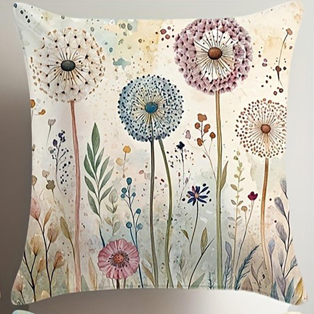 Наволочки с цветочным принтом «Одуванчик»: Добавьте прикосновение природы в свой дом Чехол на подушку для дивана Домашнее украшение комнаты