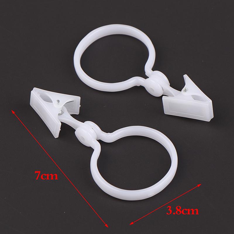 10Pcs Plastic Curtain Buckle Clip White Curtain Tie Buckles Home Supplies