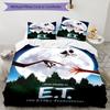3pcs E-ET1 Design Cover Set - HD Printed Bedding with 1 Cover and 2 Pillowcases - Perfect for Home and Dorm Decor
