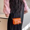Kawaii Transparent Crossbody Bag Candy Color Mini Lipstick Bag Trendy Jelly Shoulder Bag  Female