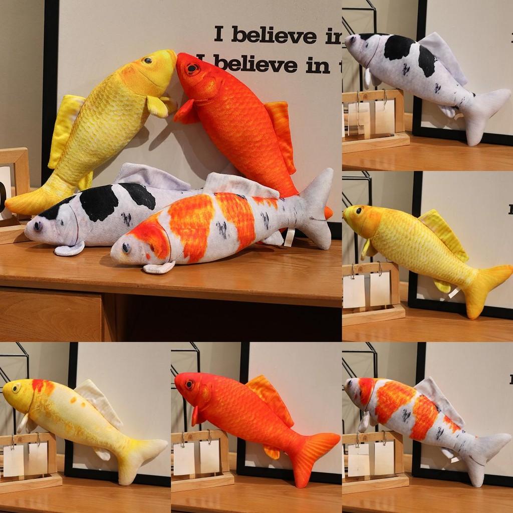Red Koi Fish Plush Doll With Short Plush Material And Fluffy Structure For Living Space Decor