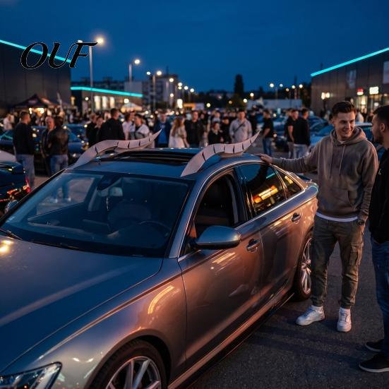 Универсальное украшение на крышу автомобиля, модификация в виде рогов дракона, креативный дьявольский рог для внешнего декора, персонализированная отделка для транспортных средств, легкая установка, уникальное