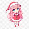 Chibi Christmas Anime Chibi Drawing Iron On Patches For Clothing Applique Stickers On Clothes Heat-Sensitive Custom Patch