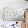 Blue Yellow Flower Leaf Throw Pillow Cover Queen Size Set of 2 Wildflower Aesthetic Floral Lumbar Pillow Case Standard Pillow Cases Watercolor Floral