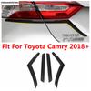 Для Toyota Camry 2018 - Декоративная наклейка на задний багажник, накладка на задний фонарь, отделка, яркая / углеродное волокно, аксессуары для экстерьера