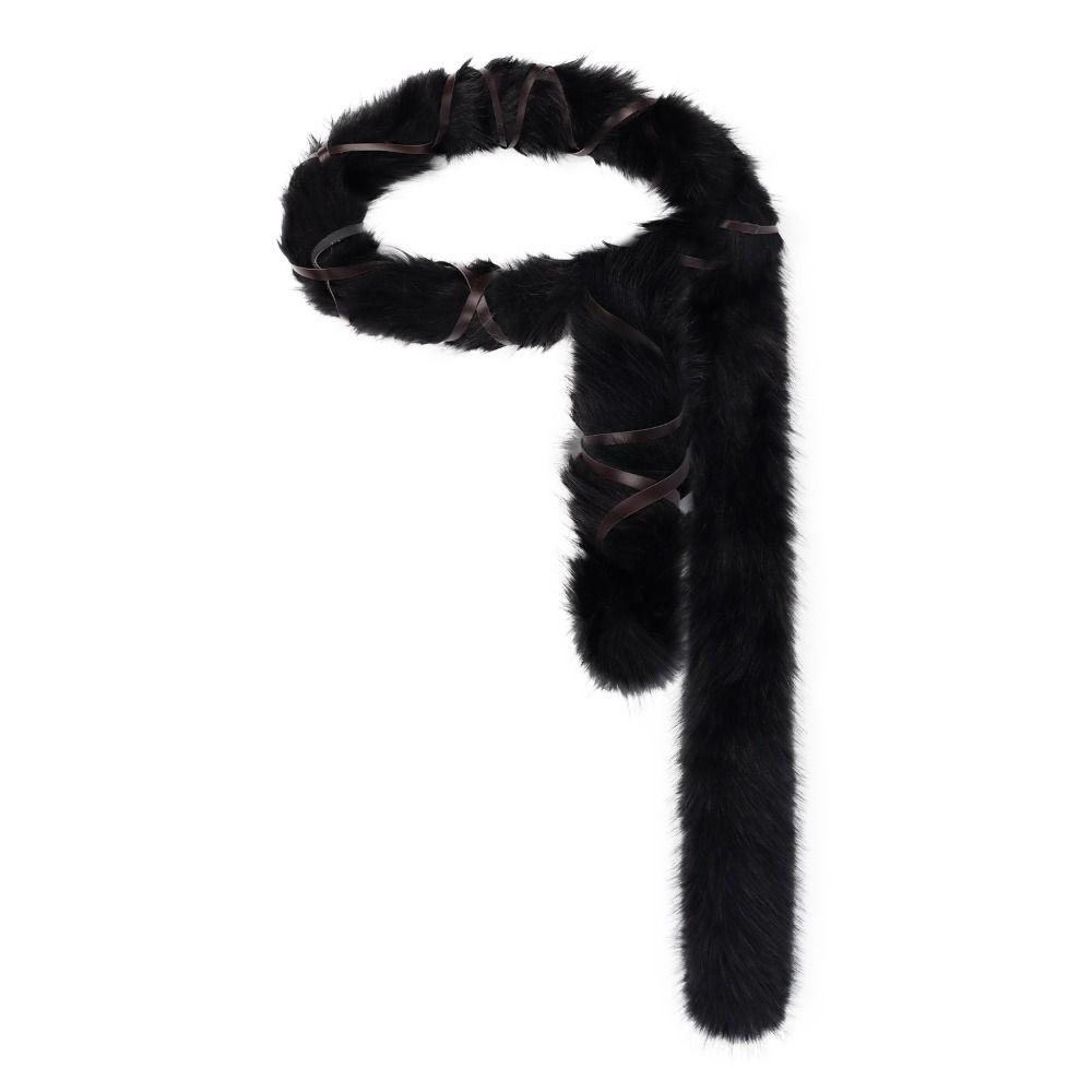 Y2K Soft Plush Belt Super Soft Plush Waist Chain Harajuku Punk Fur Belt  Jeans Pants Decor