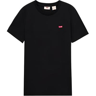 Levis Футболка с круглым вырезом свободного кроя, удобная, с коротким рукавом, женская, черная 0019B-0002