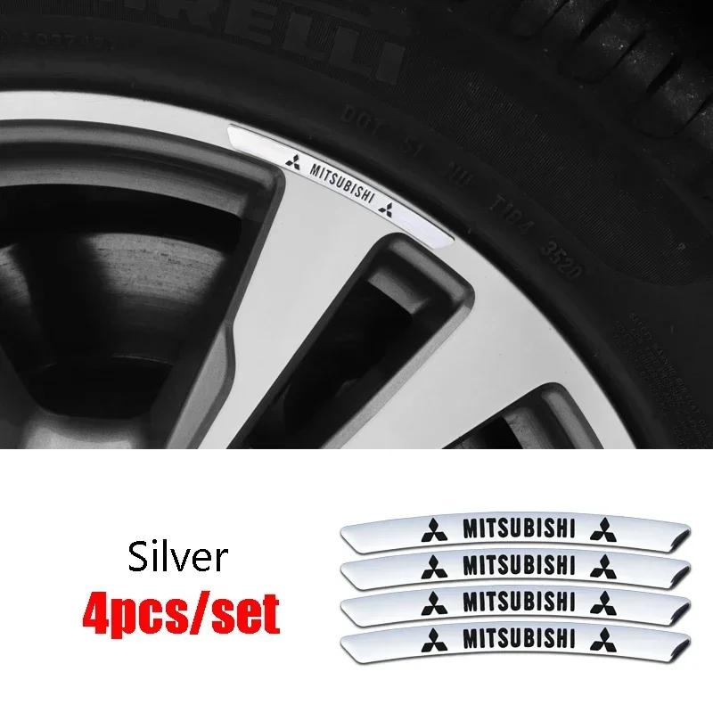 Наклейки-эмблемы на боковые обода колес автомобиля для Mitsubishi Lancer ASX L200 Colt Pajero Outlander Mirage Eclipse Внешнее украшение QC3