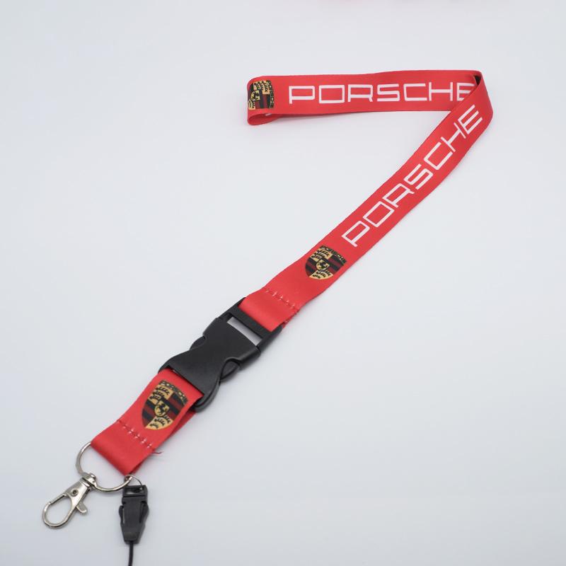 Ремешок Брелок Логотип Автомобиля Рабочая Карточка Подвеска на Шею Ремешок для Ключей Для Porsche 918 911 718 Taycan Panamera Cayenne Boxster Cayman