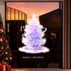 Purple Christmas Tree Electrostatic Stickers, Shop Window Display, Restaurant Decoration, Event Atmosphere, Glass Door Stickers