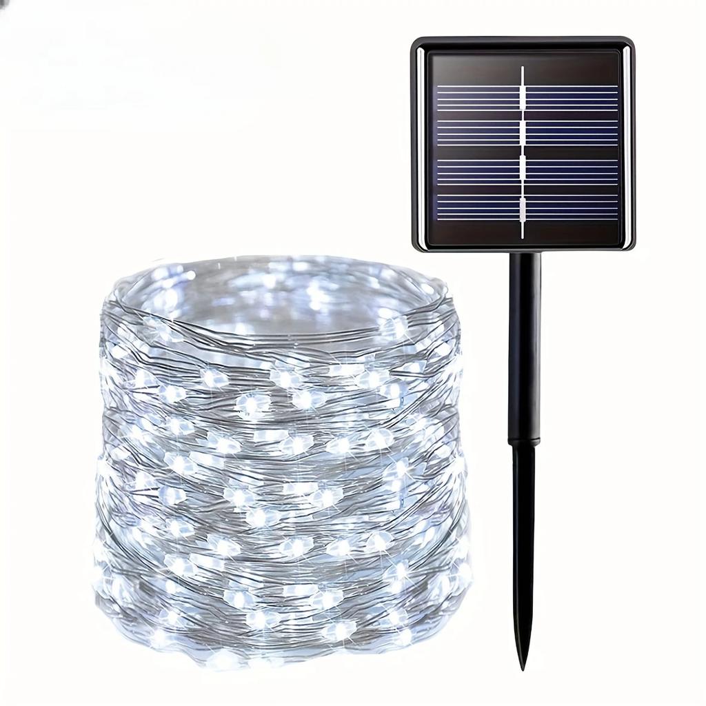 Solar LED Fairy String Lights Waterproof Copper Wire Garden Patio Christmas Decoration With 8 Modes