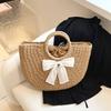 Versatile Portable Semicircle New Large-capacity Woven Bag Holiday Wind Beach Bag