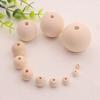 Creative Lead-Free Round Spacer Craft DIY 100PCS/Pack  6-16MM Wooden Beads Natural Color Accessories Necklace Bracelets Eco-Friendly Jewelry Making