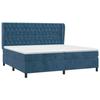 Maison Exclusive - Sommier à lattes de lit et matelas Bleu foncé 200x200cm Velours