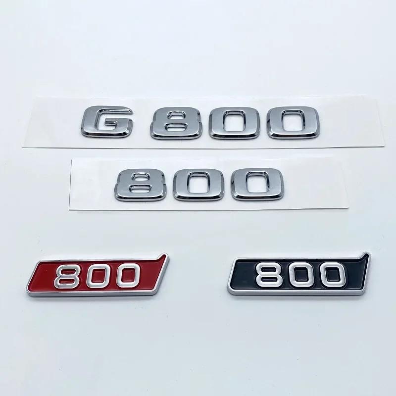 3D ABS Black Silver Letters G800 800 BITURBO Emblem for Mercedes Benz Brabus G Car Fender Trunk Rear W463 Logo Sticker RX7