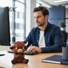 Статуэтка Коровы Со Злым Глазом, 3D-Печать, Фигурка Шотландской Коровы, Милое Животное с Характером, Компактное Настольное Украшение, Сидящая, для Домашнего Офиса