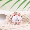 Car Key Charm Door Key Silicone Pendant Maneki Neko Keyrings Lucky Cat Keychains Bag Decoration