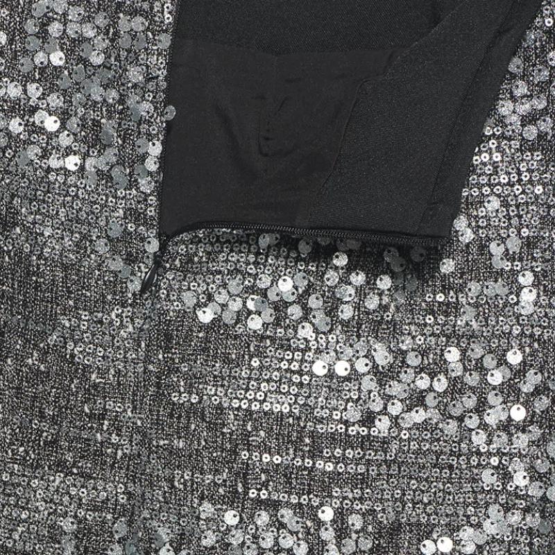 Heavy Industry Silver Sequined Skirt Female Small 2025 Sparkling Streamer A-line Bag Hip Skirt Zipper Uchimura Female Skirt