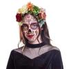 День мертвых Мексиканская цветочная корона Хэллоуин Цветочный радужный головной убор для праздничного костюма на свадьбу