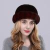 New Arrival Women Genuine Mink Fur Hat Fashion Luxury Handmade 100%Natural Mink Fur Cap Winter Lady Warm Real Fur Hat