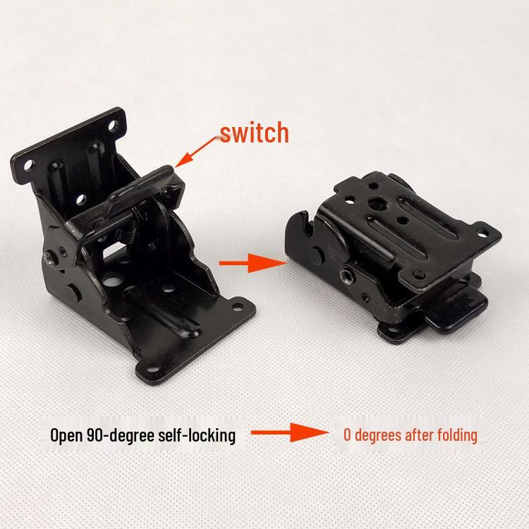 Самоблокирующийся складной шарнир 90° для журнальных столиков и мебели для автодомов