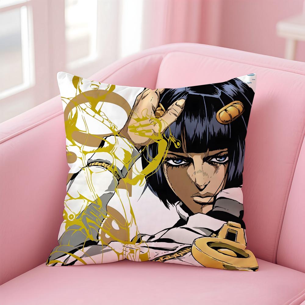 JJoJos Bizarre Adventure Cushion Cover Pillow Case Soft Friendly Fabric Concealed Zipper