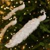 Glitter Feather Christmas Bird Ornaments Long Tail Simulation Peacock  Parties Supplies