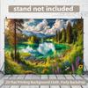 2D Green Forest Lake Scenic Photography Background Cloth