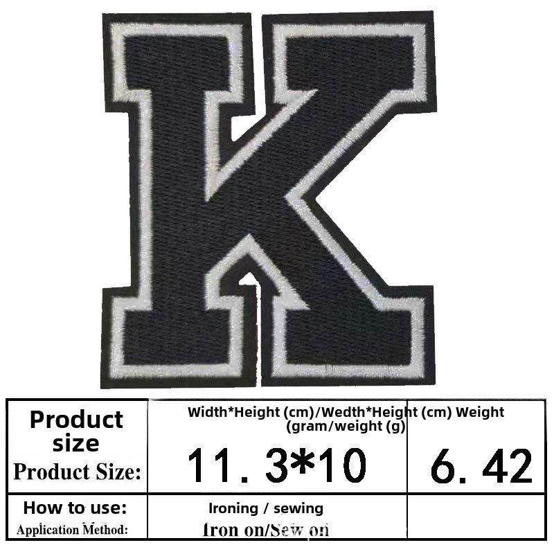 Вышитый алфавит и цифры нашивка на рукаве из джерси