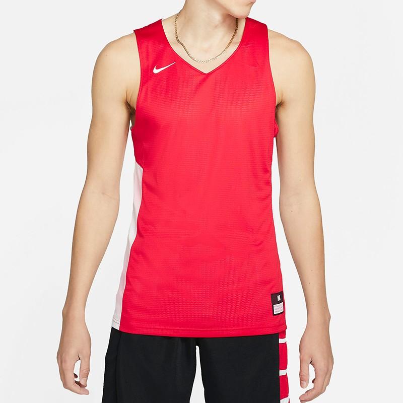 Nike Двусторонняя дышащая спортивная майка для мужчин, красные 867766-658